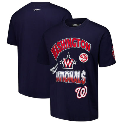 Washington Nationals Pro Standard Turn It Up Dropped Shoulder T-Shirt - Navy