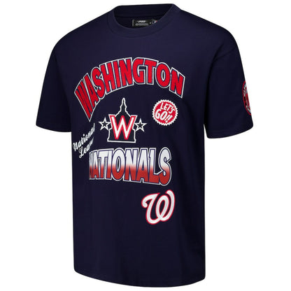 Washington Nationals Pro Standard Turn It Up Dropped Shoulder T-Shirt - Navy