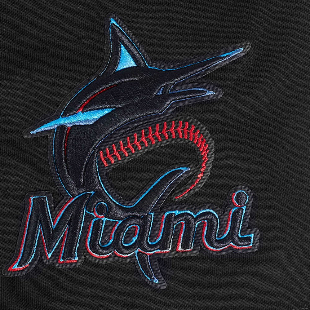 Miami Marlins Pro Standard Turn It Up Dropped Shoulder T-Shirt - Black