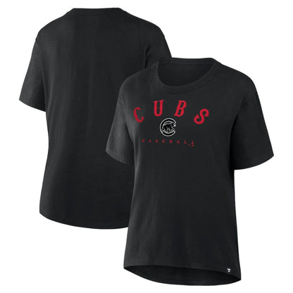 Chicago Cubs Women's Home Run Legacy T-Shirt - Black