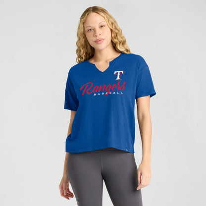 Texas Rangers Women's Fan Fave Stadium Slub Boxy T-Shirt - Royal