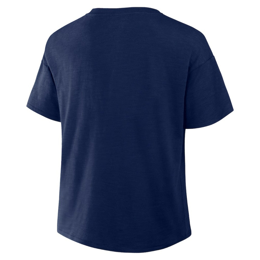 Atlanta Braves Women's Fan Fave Stadium Slub Boxy T-Shirt - Navy