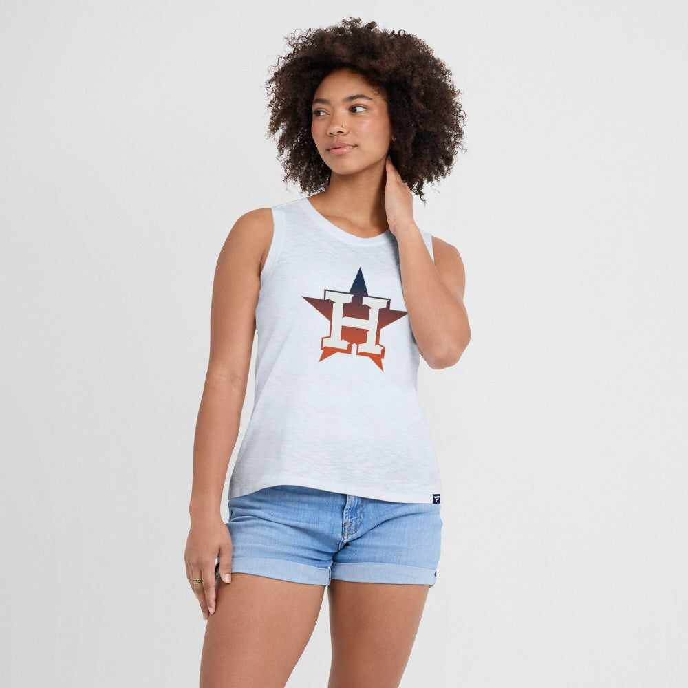 Houston Astros Women's Activate Slub Tank Top - White