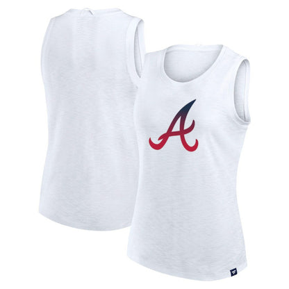 Atlanta Braves Women's Activate Slub Tank Top - White