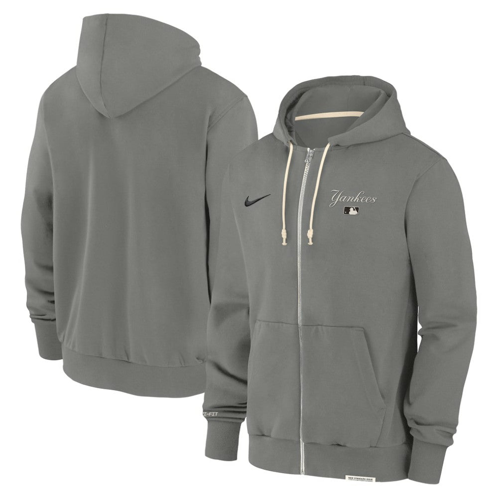 New York Yankees Authentic Collection Travel Performance Full-Zip Hoodie - Charcoal | Nike
