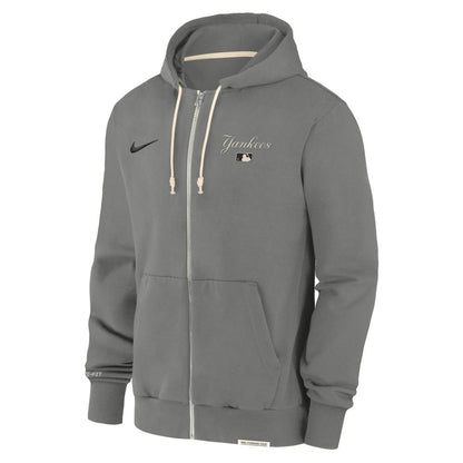 New York Yankees Authentic Collection Travel Performance Full-Zip Hoodie - Charcoal | Nike