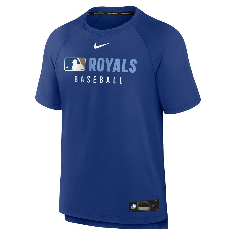 Kansas City Royals Authentic Collection Pregame Raglan Dri-FIT T-Shirt - Royal | Nike
