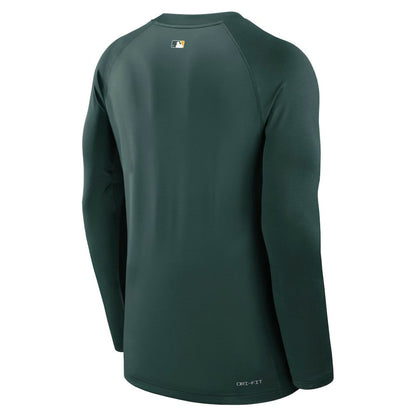 Athletics Authentic Collection Game Time Raglan Dri-FIT Long Sleeve T-Shirt - Green | Nike