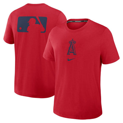 Los Angeles Angels Authentic Collection Early Work Tri-Blend Dri-FIT T-Shirt - Red | Nike