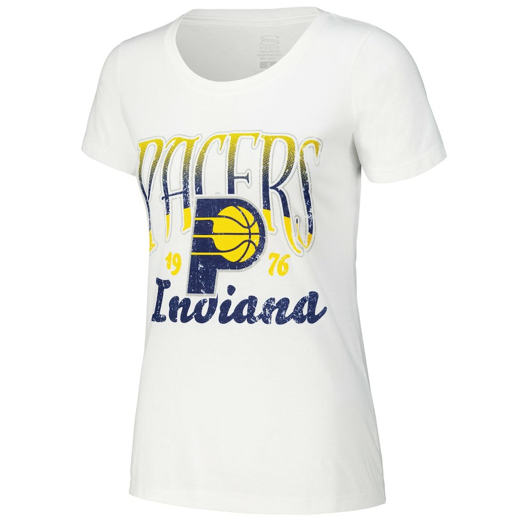 Indiana Pacers Stadium Essentials Women's Sky High T-Shirt - White shop