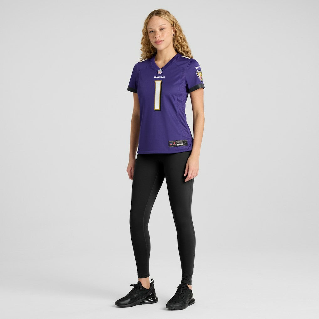 Number 1 Bride Baltimore Ravens Women's Game Jersey - Purple | Nike outlet