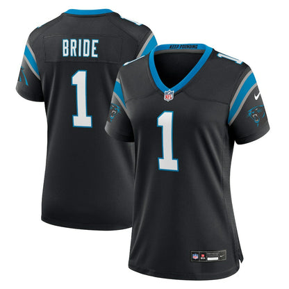 Number 1 Bride Carolina Panthers Women's Game Jersey - Black | Nike for sale