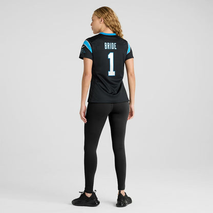 Number 1 Bride Carolina Panthers Women's Game Jersey - Black | Nike for sale