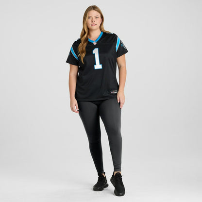Number 1 Bride Carolina Panthers Women's Game Jersey - Black | Nike for sale