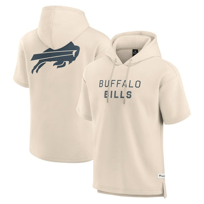 Buffalo Bills Elements Future Ground Lettering Short Sleeve Pullover Hoodie - Cream cheap