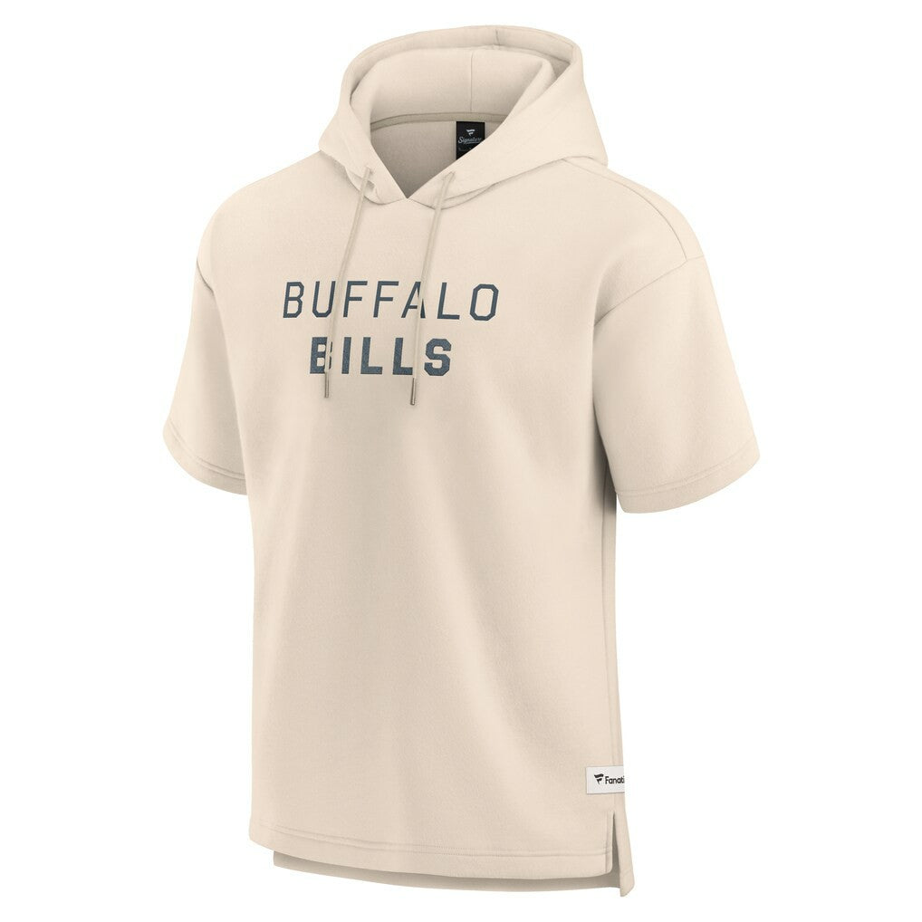 Buffalo Bills Elements Future Ground Lettering Short Sleeve Pullover Hoodie - Cream cheap