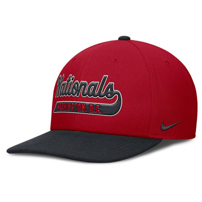 Washington Nationals Pro Performance Snapback Hat - Red/Navy | Nike