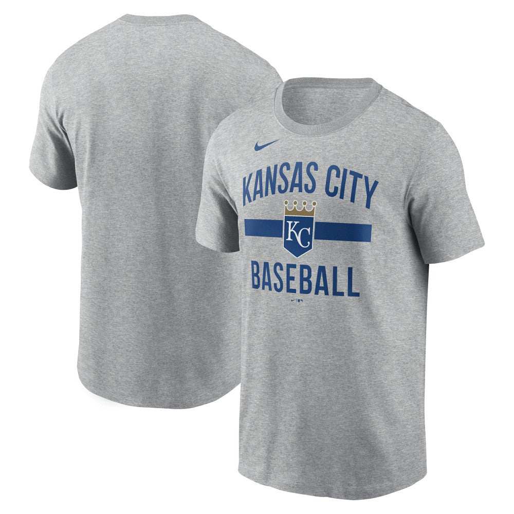 Kansas City Royals  Arched T-Shirt - Heather Gray | Nike