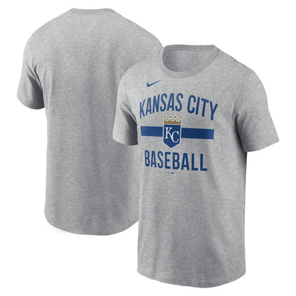 Kansas City Royals  Arched T-Shirt - Heather Gray | Nike