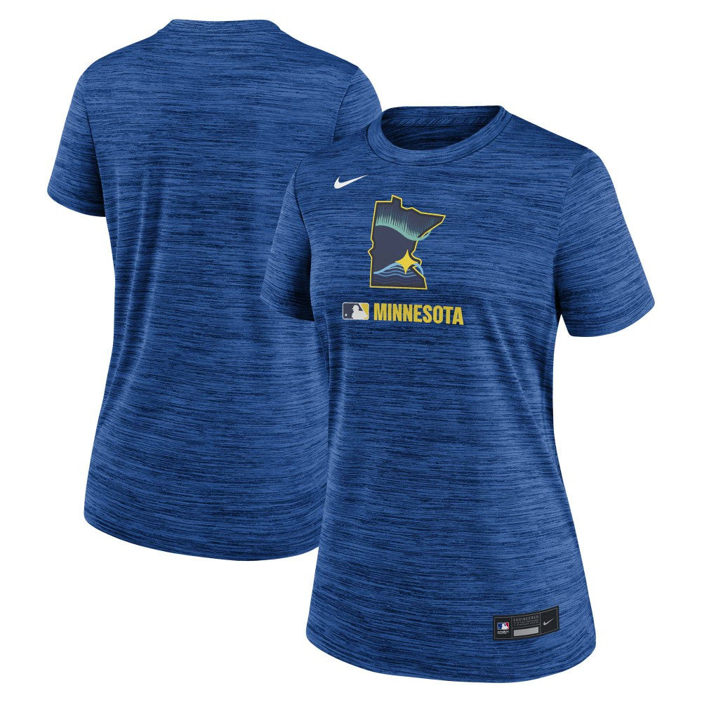 Minnesota Twins Women's Authentic Collection City Connect Velocity Dri-FIT T-Shirt - Royal | Nike