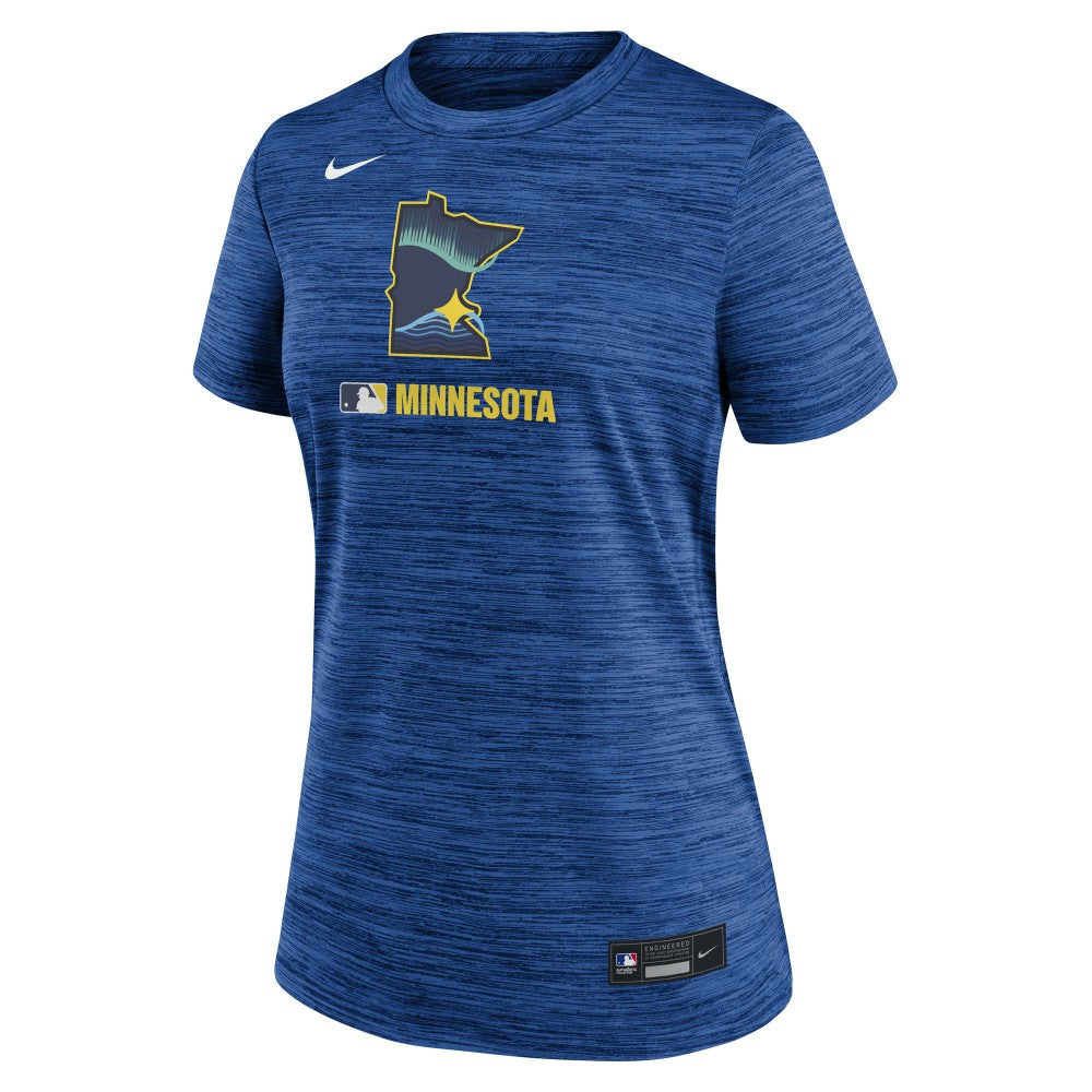 Minnesota Twins Women's Authentic Collection City Connect Velocity Dri-FIT T-Shirt - Royal | Nike