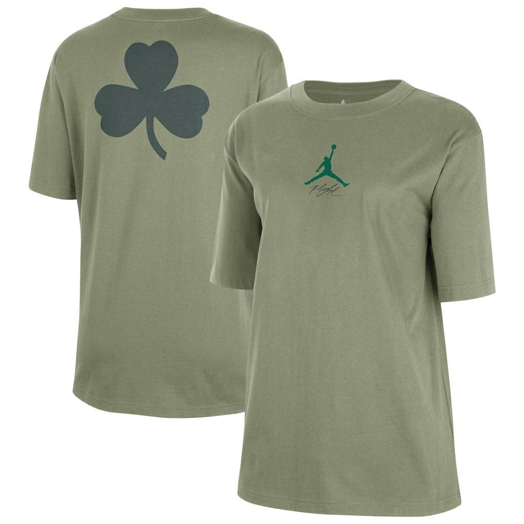 Boston Celtics Jordan Brand Women's Courtside Statement Edition Boyfriend T-Shirt - Green outlet