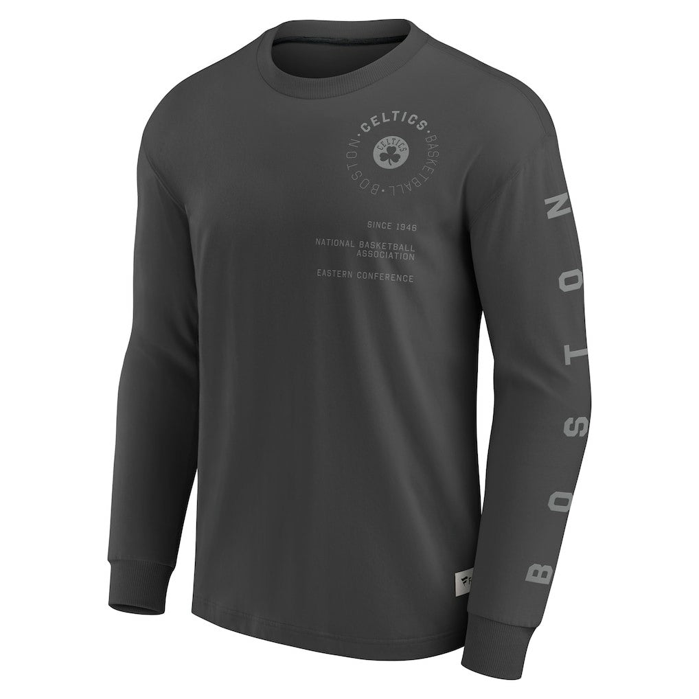 Boston Celtics Elements Future Ground Tonal Info Long Sleeve T-Shirt - Gray | Fanatics for sale