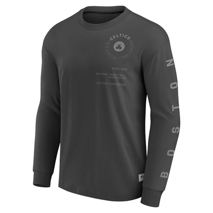 Boston Celtics Elements Future Ground Tonal Info Long Sleeve T-Shirt - Gray | Fanatics for sale