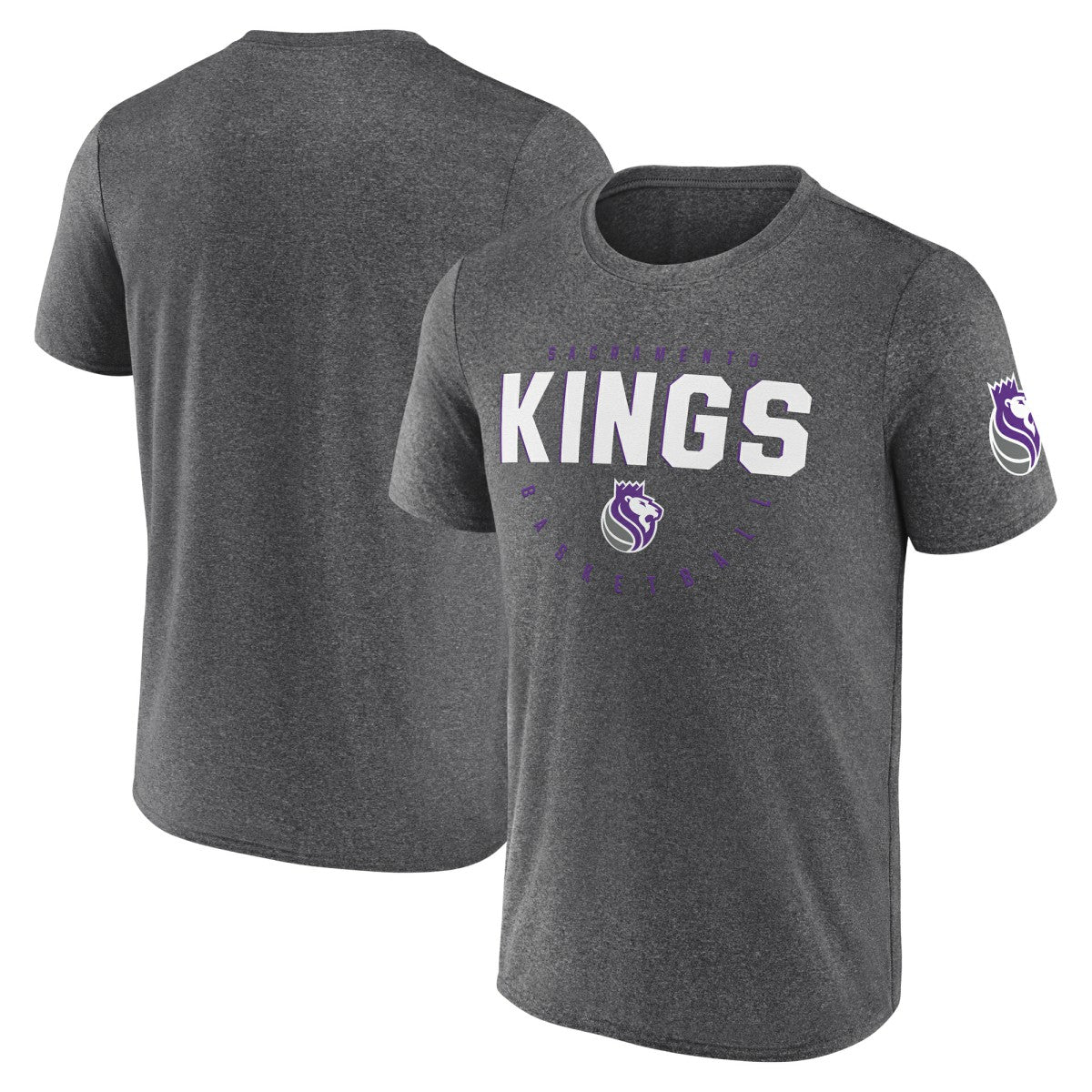 Sacramento Kings Logo Athletic Block Practice Performance T-Shirt - Heather Charcoal shop