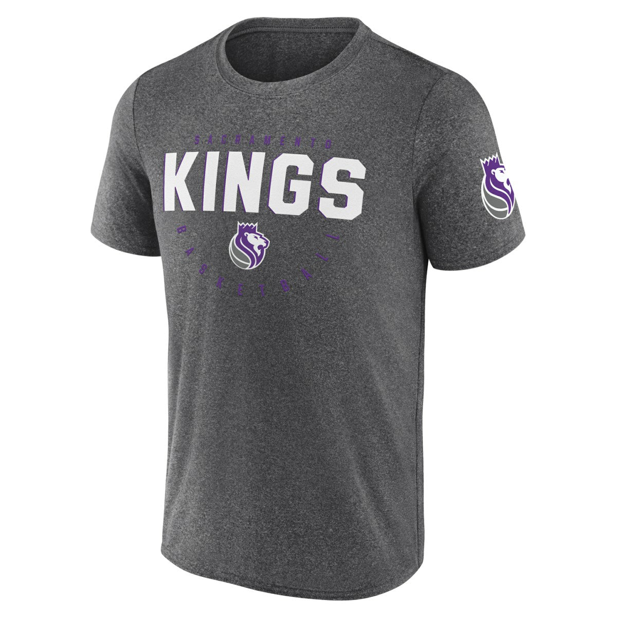 Sacramento Kings Logo Athletic Block Practice Performance T-Shirt - Heather Charcoal shop