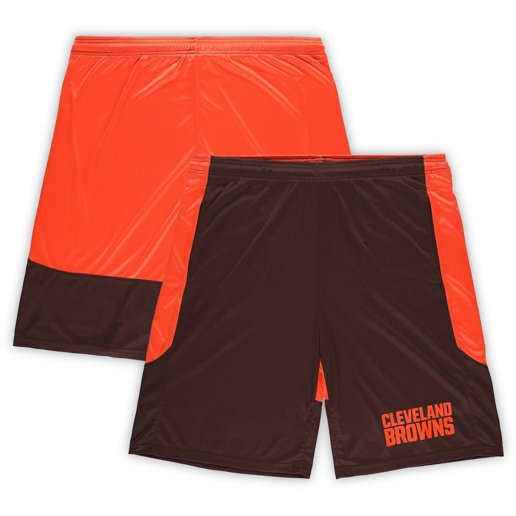 Cleveland Browns Big & Tall Launch Shorts - Brown/Orange outlet
