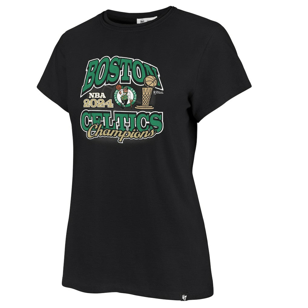 Boston Celtics '47 Women's 2024 NBA Finals Champions Plus Size Trophy Franklin T-Shirt - Black | 47 brand outlet