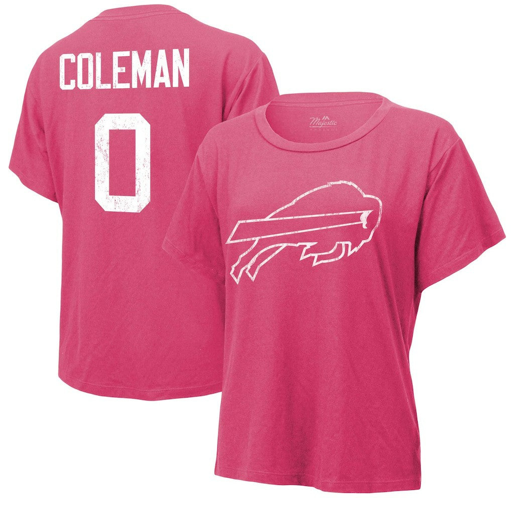 Keon Coleman Buffalo Bills Majestic Threads Women's Name & Number T-Shirt - Pink sale