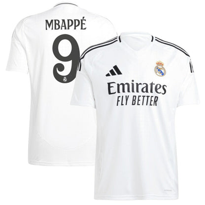 Kylian Mbappé Real Madrid 2024/25 Home Replica Player Jersey - White | Adidas outlet