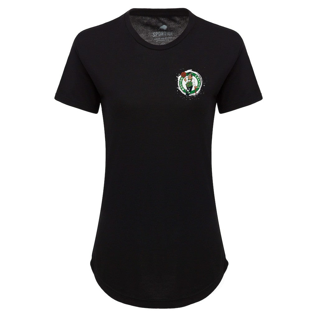 Boston Celtics Sportiqe Women's 2024 NBA Finals Champions King of the Court Phoebe Tri-Blend T-Shirt - Black cheap