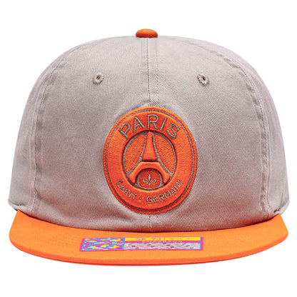 Paris Saint-Germain Fan Ink Wander Snapback Hat - Tan/Orange shop