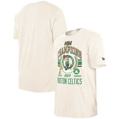 Boston Celtics 2024 NBA Finals Champions Victory Chrome T-Shirt - Cream | New Era shop