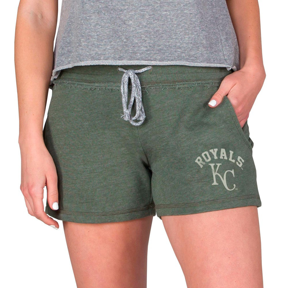 Kansas City Royals Concepts Sport Women's Mainstream French Terry Tri-Blend Shorts - Green