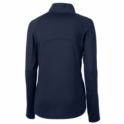 New York Mets Cutter & Buck Women's Adapt Eco Knit Stretch Recycled Half-Zip DryTec Top - Navy