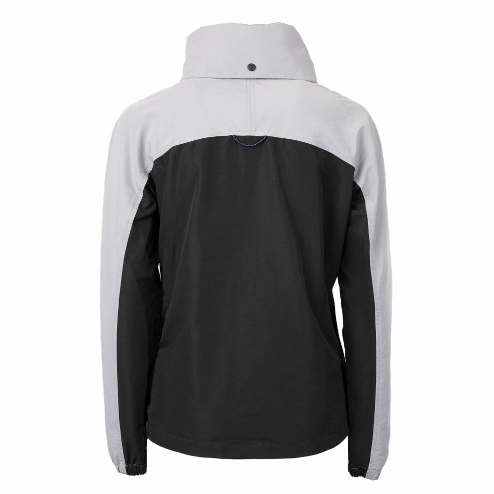 New York Mets Cutter & Buck Women's Charter Eco Recycled Half-Zip Anorak Jacket - Black/Gray