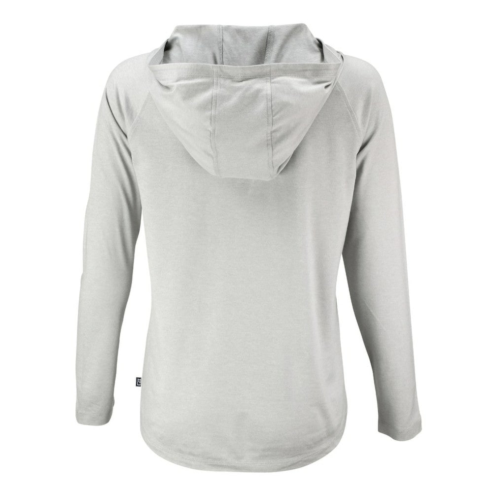 Los Angeles Dodgers Cutter & Buck Women's Coastline Epic Comfort Eco Recycled Raglan Long Sleeve Hoodie T-Shirt - Gray