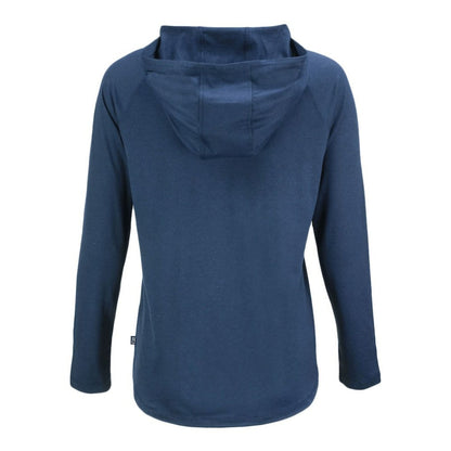 Cleveland Guardians Cutter & Buck Women's Coastline Epic Comfort Eco Recycled Raglan Long Sleeve Hoodie T-Shirt - Navy