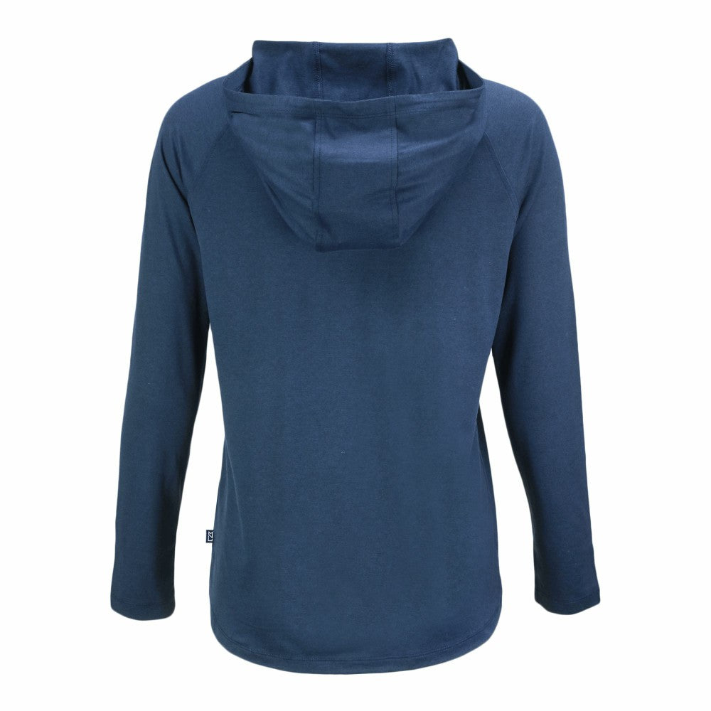 Houston Astros Cutter & Buck Women's Coastline Epic Comfort Eco Recycled Raglan Long Sleeve Hoodie T-Shirt - Navy