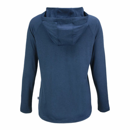 Houston Astros Cutter & Buck Women's Coastline Epic Comfort Eco Recycled Raglan Long Sleeve Hoodie T-Shirt - Navy