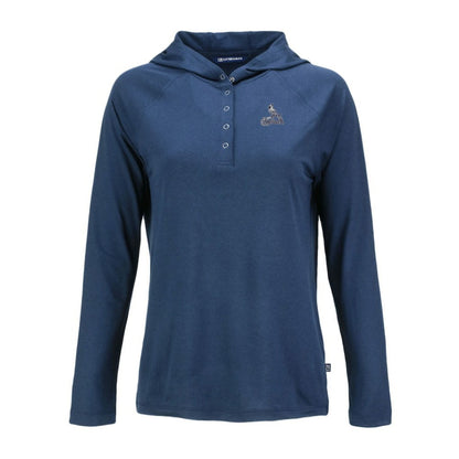 St. Louis Cardinals Cutter & Buck Women's Coastline Epic Comfort Eco Recycled Raglan Long Sleeve Hoodie T-Shirt - Navy