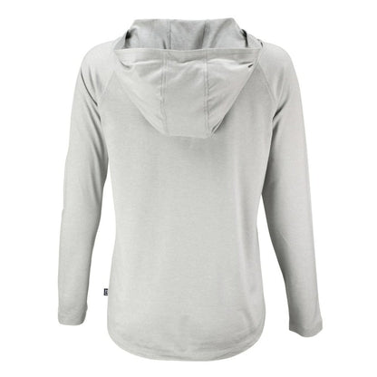 Atlanta Braves Cutter & Buck Women's Coastline Epic Comfort Eco Recycled Raglan Long Sleeve Hoodie T-Shirt - Gray