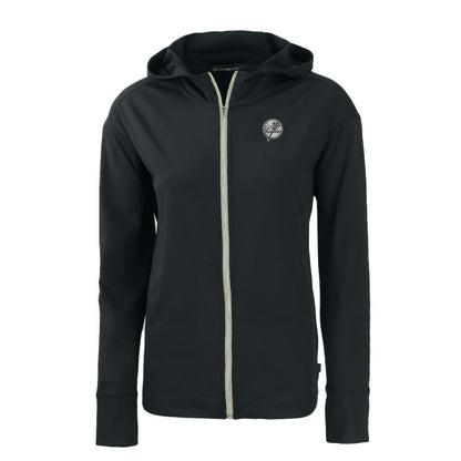 New York Yankees Cutter & Buck Women's Daybreak Eco Recycled Full-Zip Hoodie - Black
