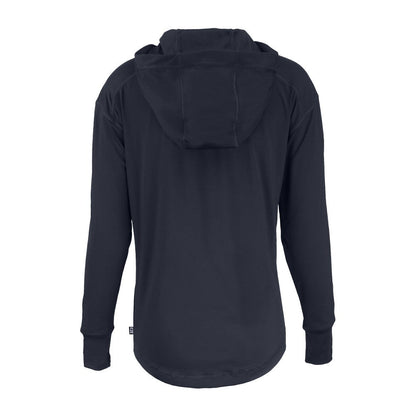 New York Mets Cutter & Buck Women's Daybreak Eco Recycled Half-Zip Hoodie - Navy