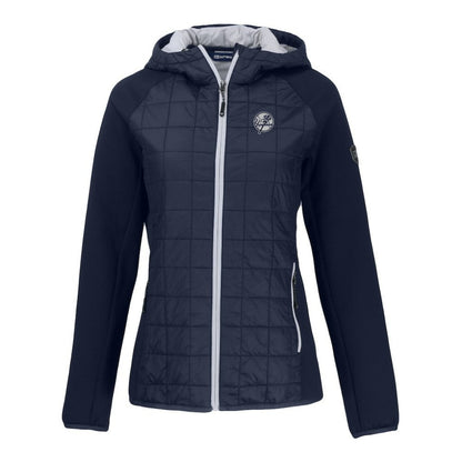 New York Yankees Cutter & Buck Women's Rainier Primaloft Eco Full-Zip Hybrid Jacket - Navy