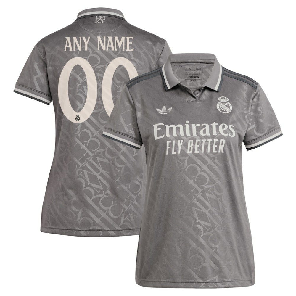 Real Madrid Originals Women's 2024/25 Third Replica Custom Jersey - Charcoal | Adidas sale